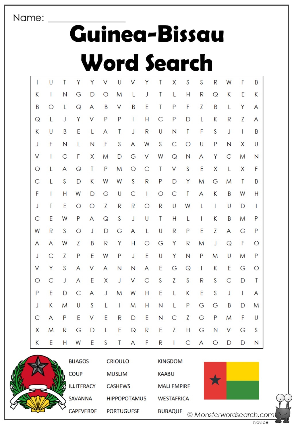 African Countries Word Search Puzzles Printable