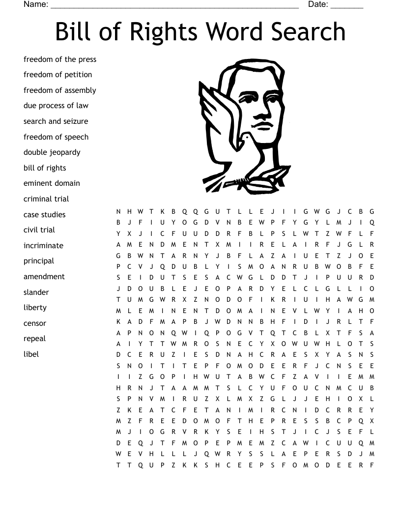 Human Rights Word Search WordMint