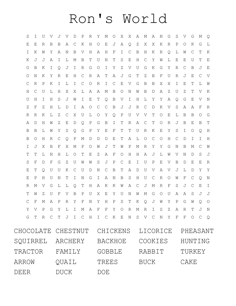 Hunting Word Search WordMint