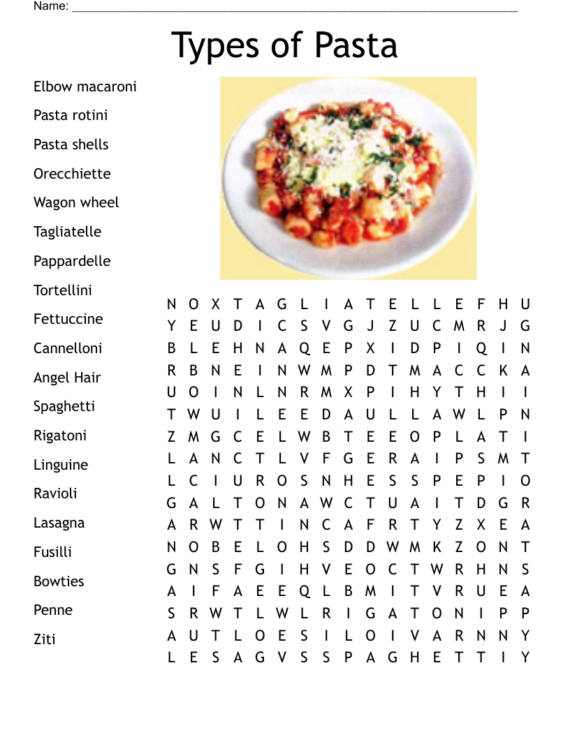 Italian Foods Word Search WordMint Italian Foods Word Search WordMint