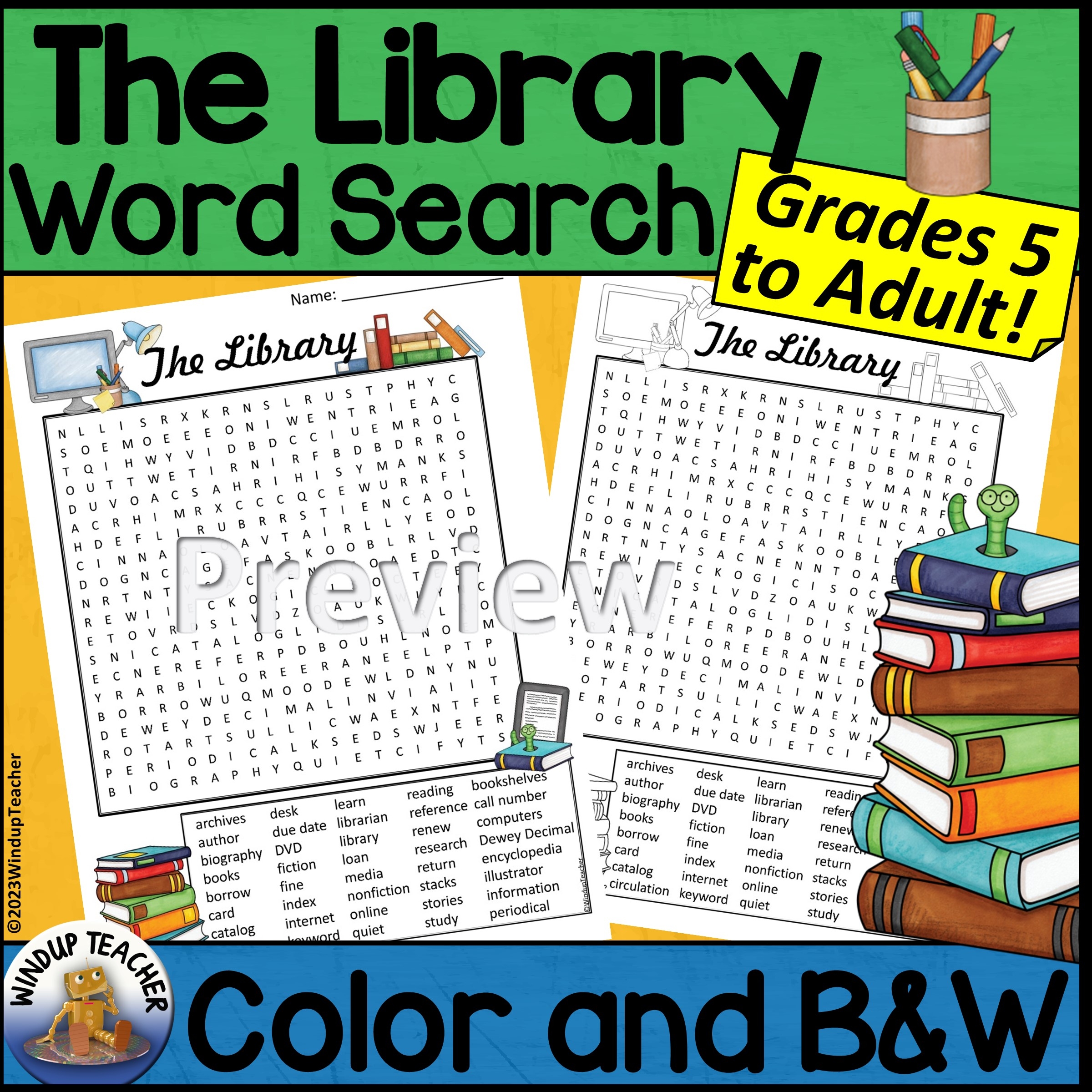 Library Word Search Activity Hard For Grades 5 To Adult Made By Library Word Search Activity Hard For Grades 5 To Adult Made By