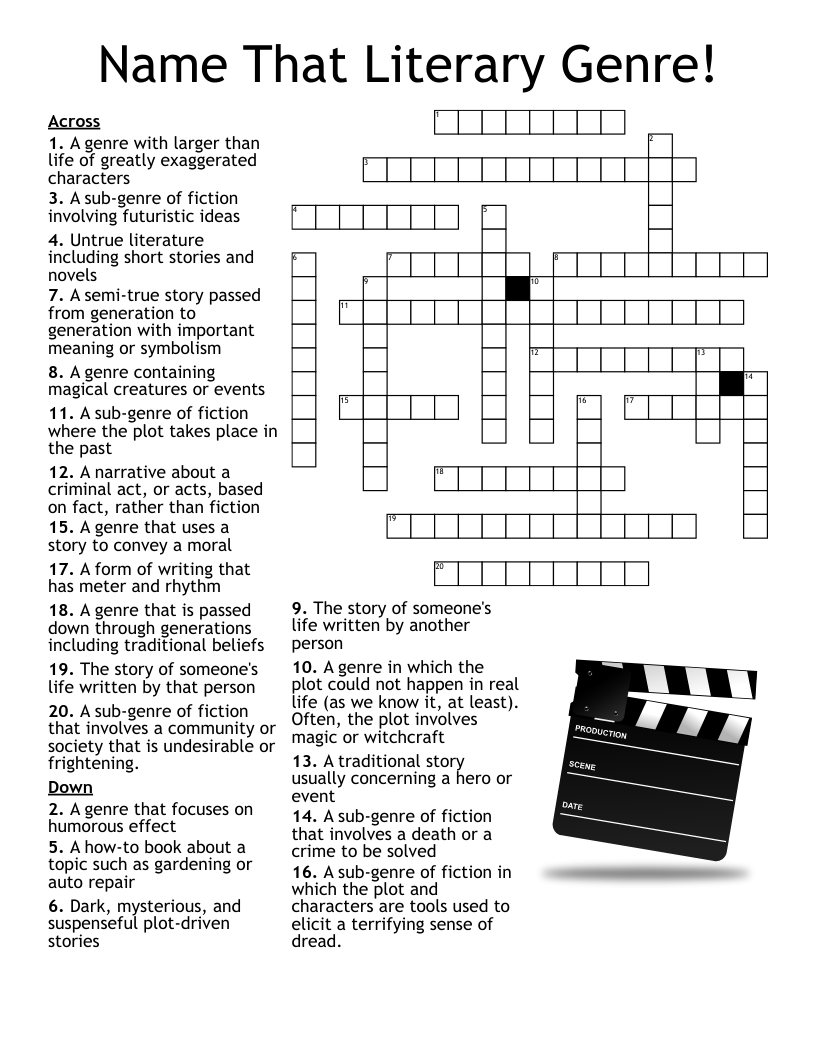 Literature Genres Word Search WordMint Literature Genres Word Search WordMint