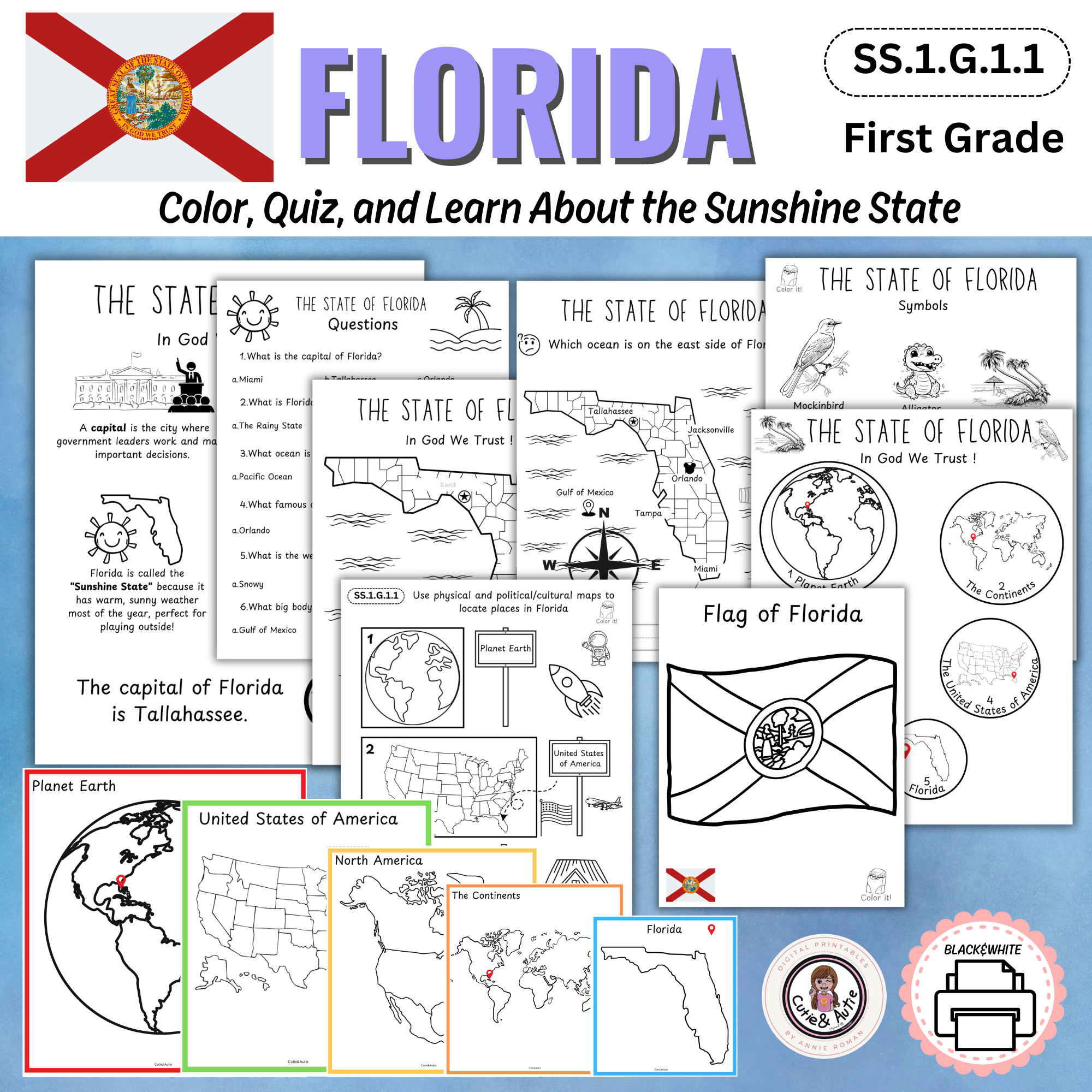 Free Florida Symbols Word Search Printables