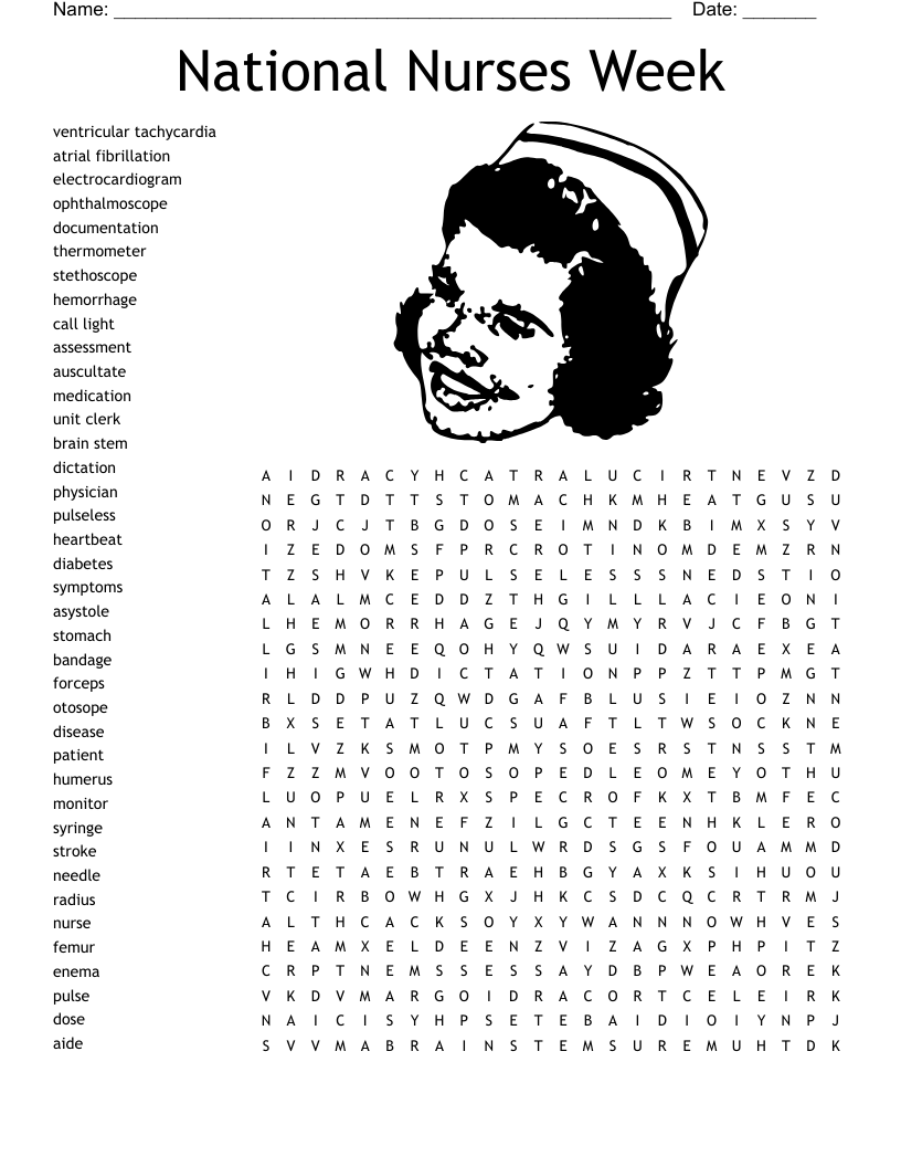 Free Nurse Printables Games Word Search Free Nurse Printables Games Word Search