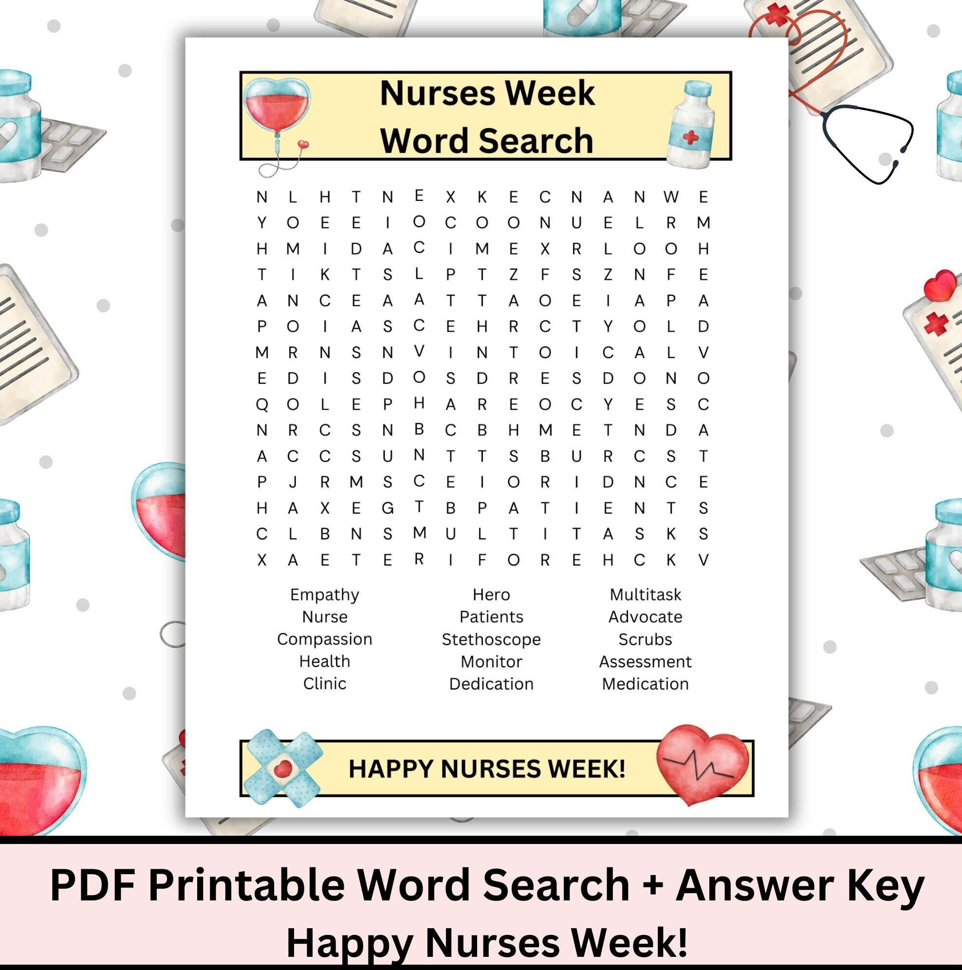 Nurses Week Word Search Printable nurses Game Nurse Gift Fun Games Printable Nurse Games Printable Activities Medical Games Hospital Etsy Nurses Week Word Search Printable nurses Game Nurse Gift Fun Games Printable Nurse Games Printable Activities Medical Games Hospital Etsy