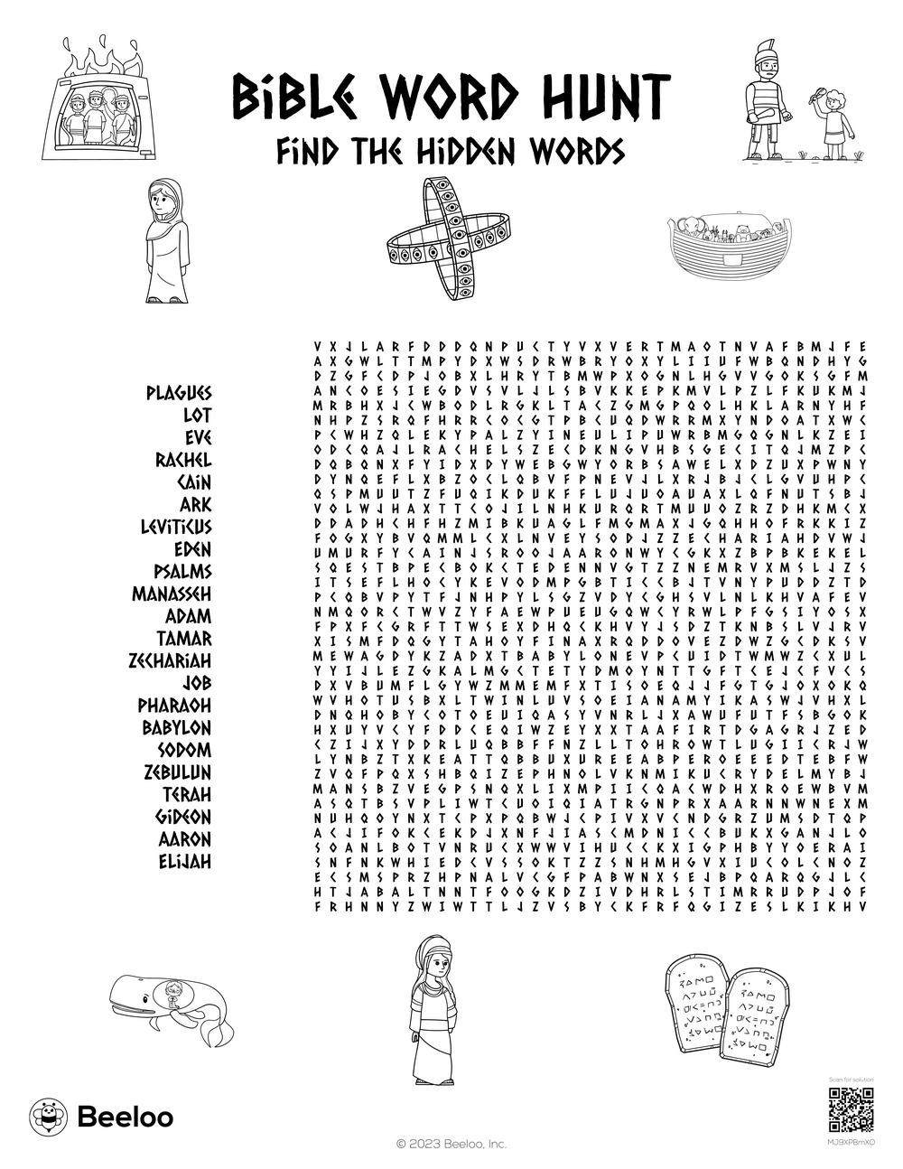 Old Testament themed Word Searches Beeloo Printable Crafts And Activities For Kids