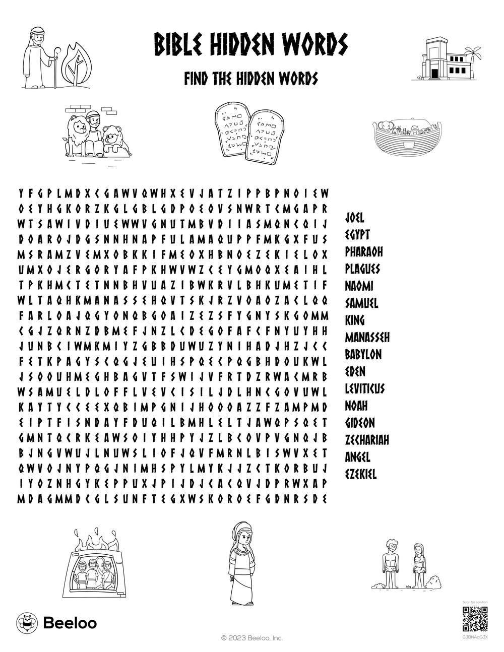 Old Testament themed Word Searches Beeloo Printable Crafts And 