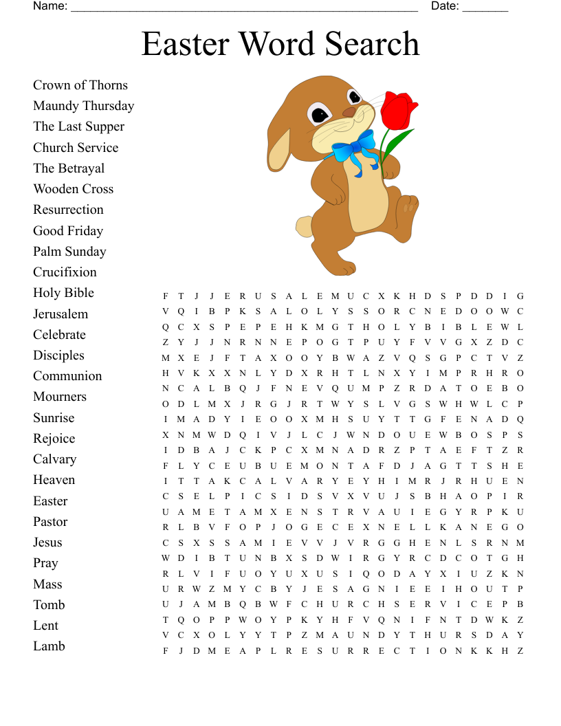 Pentecost Word Search Printable