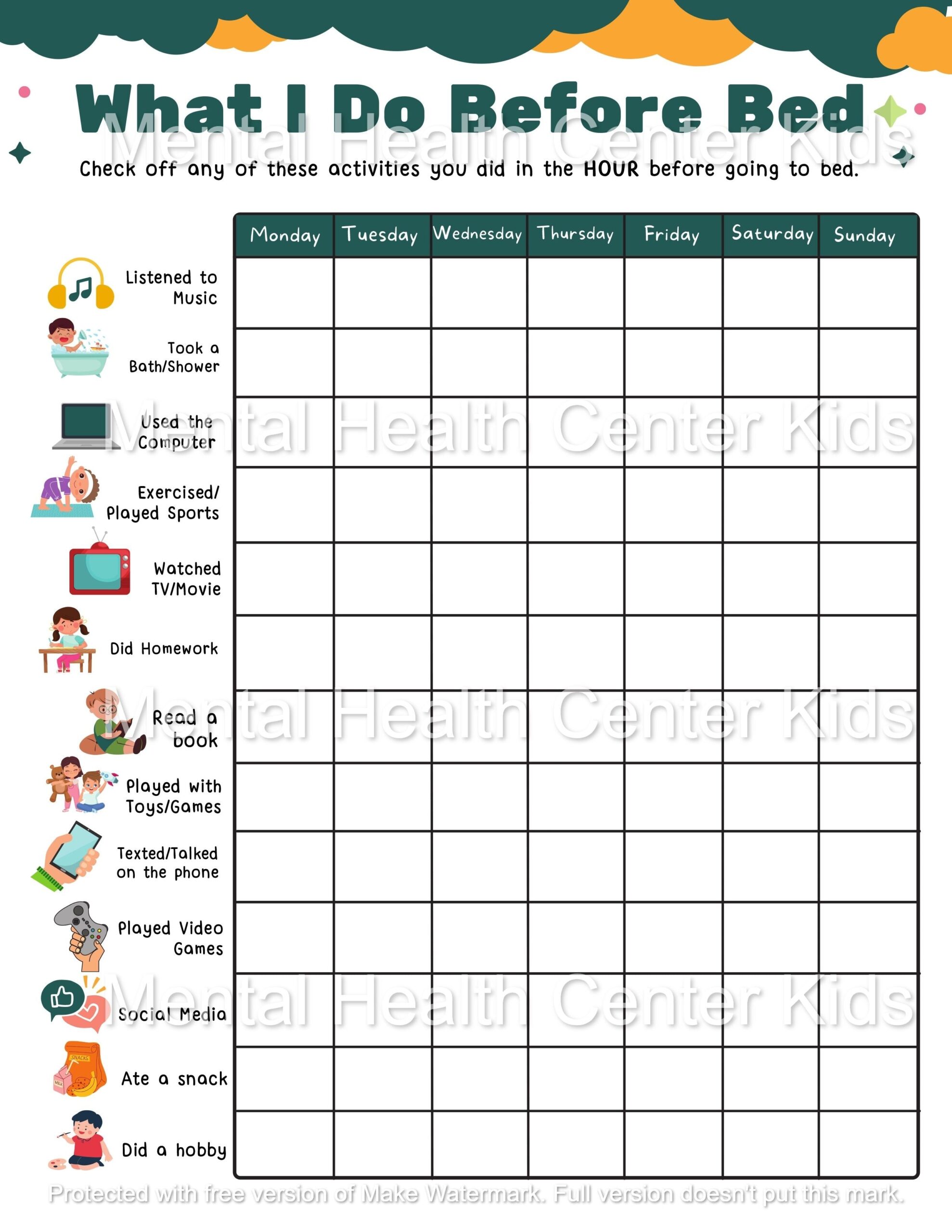 Printable Word Search On Personal Hygiene