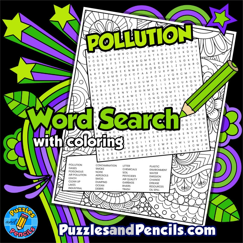 Pollution Word Search Printable