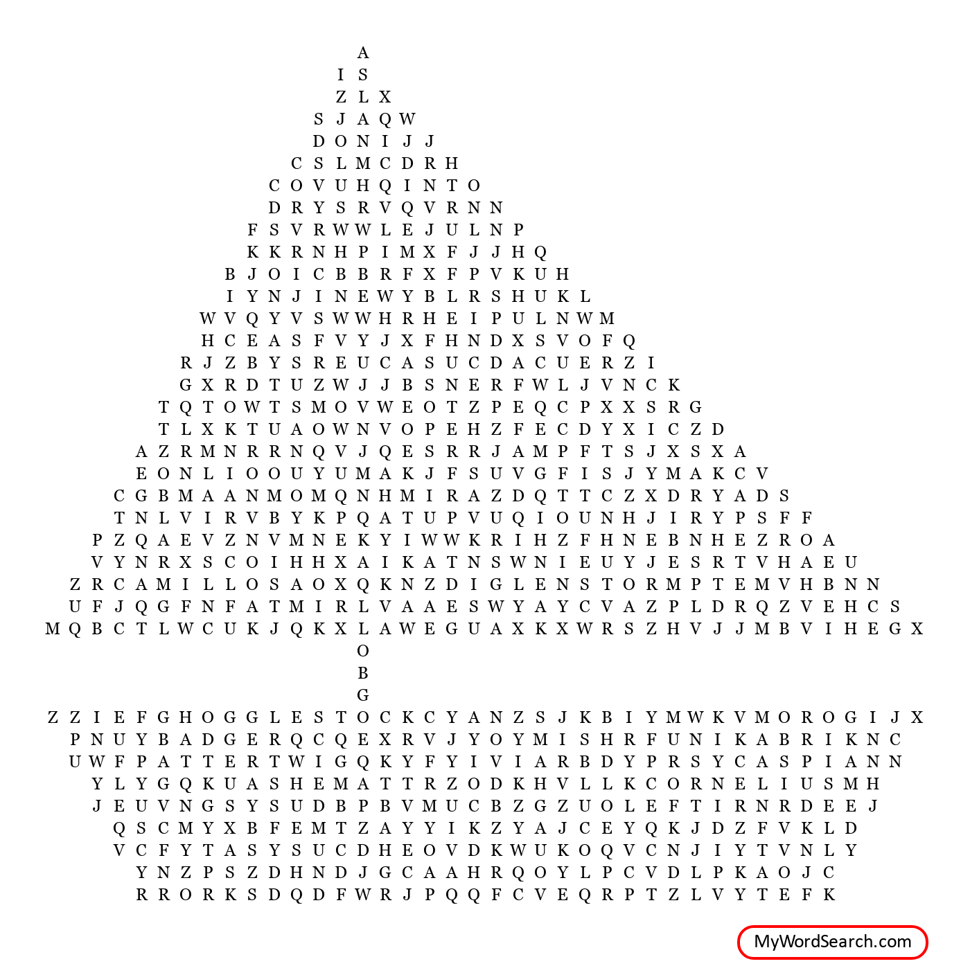 Prince Caspian Word Search Printable
