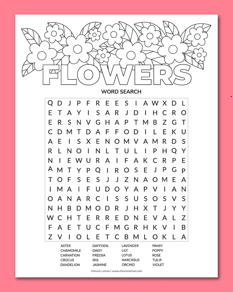 Large Print Word Search Printable Puzzles