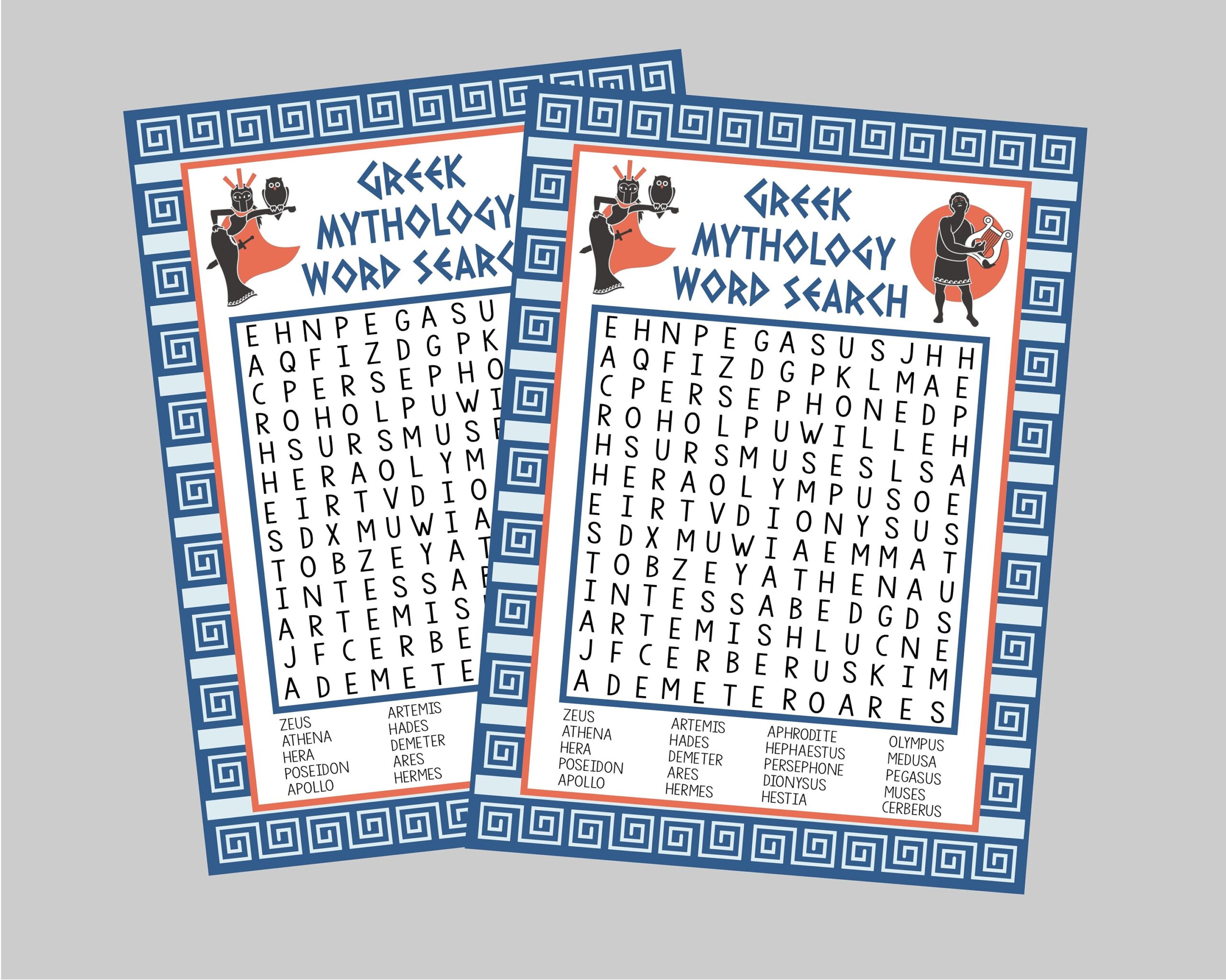 Printable Greek Mythology Word Search Word Search For Ancient Greece Party School Greece Lesson Plan Or Fun Instant Digital Download 