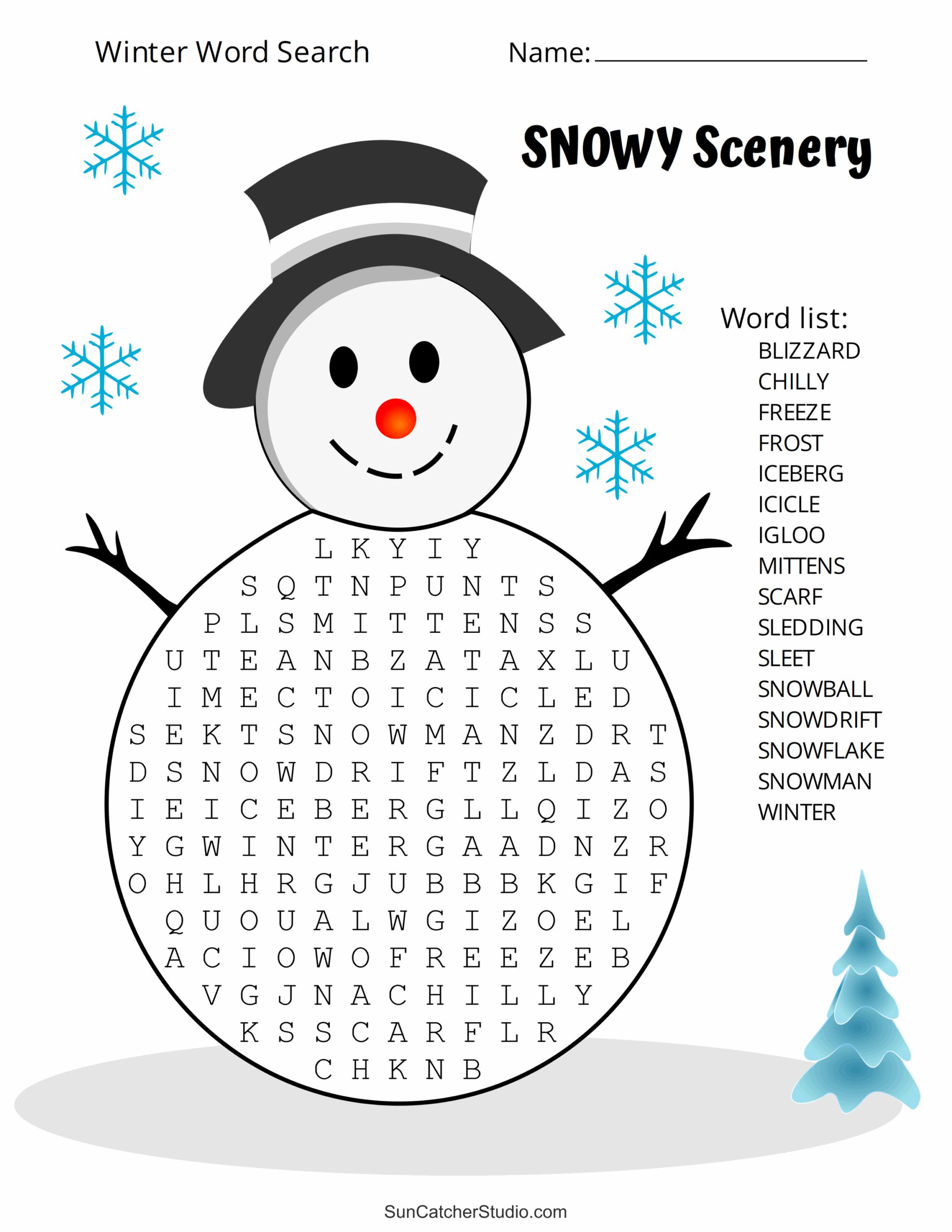 Printable Winter Word Search Puzzles Word Find Free Printables 