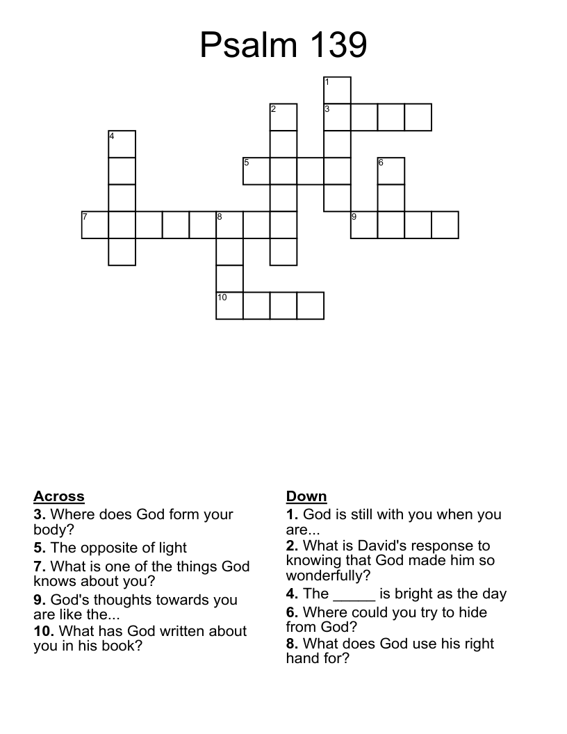 Psalm Word Search Printables
