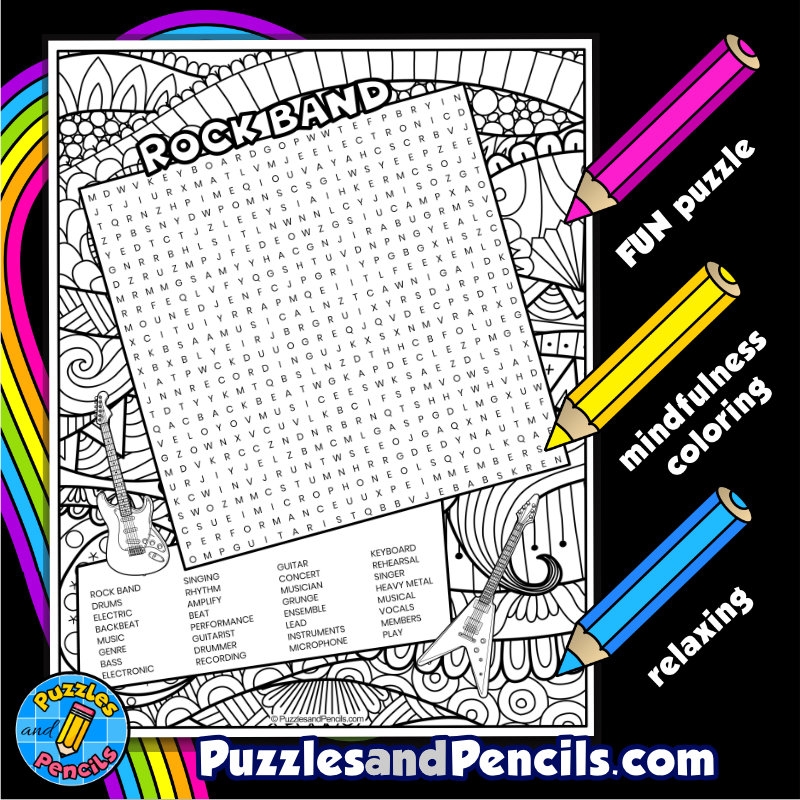 Band Word Search Printable