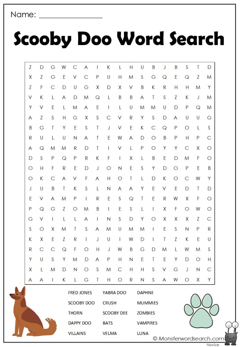 Simpsons Word Search Printable