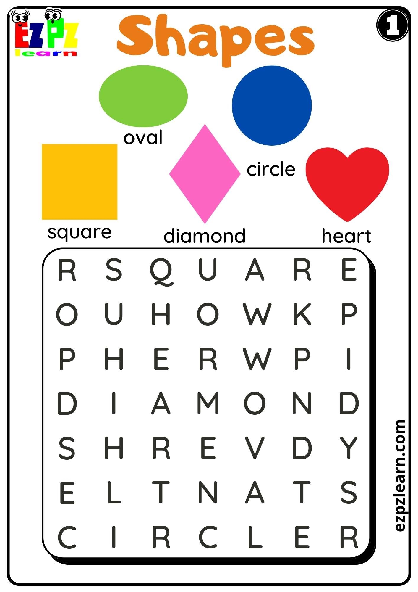 Word Search For Kindergarten Free Printable