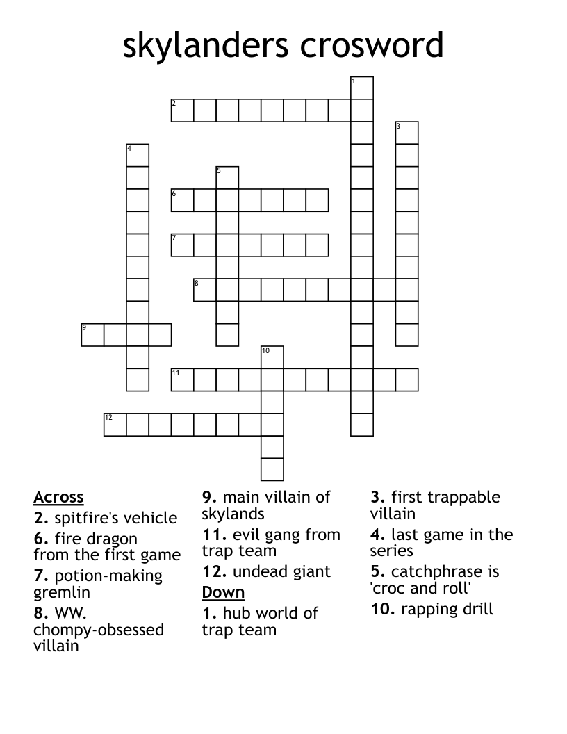 Skylanders Word Search Printable