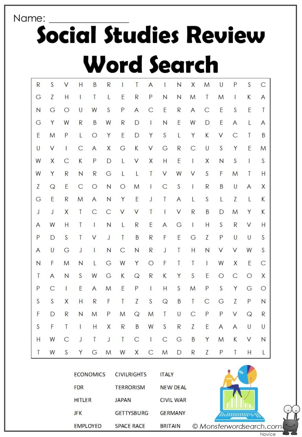Free Printable Word Searches Economics