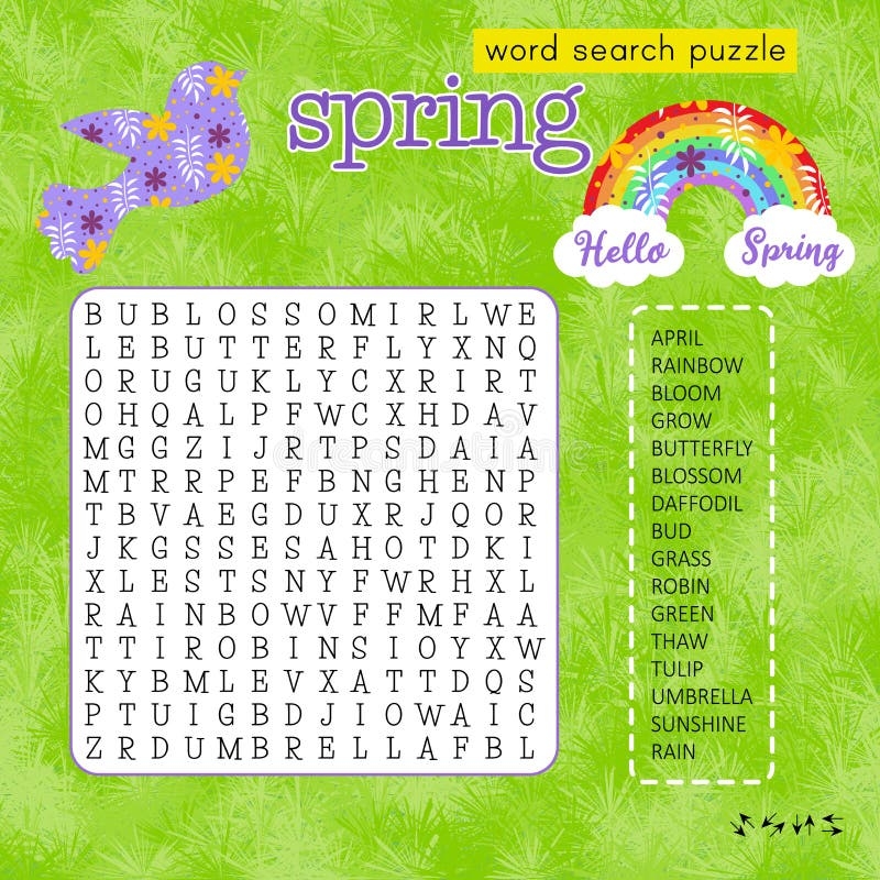 Spring Word Search Puzzles Stock Illustrations 17 Spring Word Search Puzzles Stock Illustrations Vectors U0026 Clipart Dreamstime