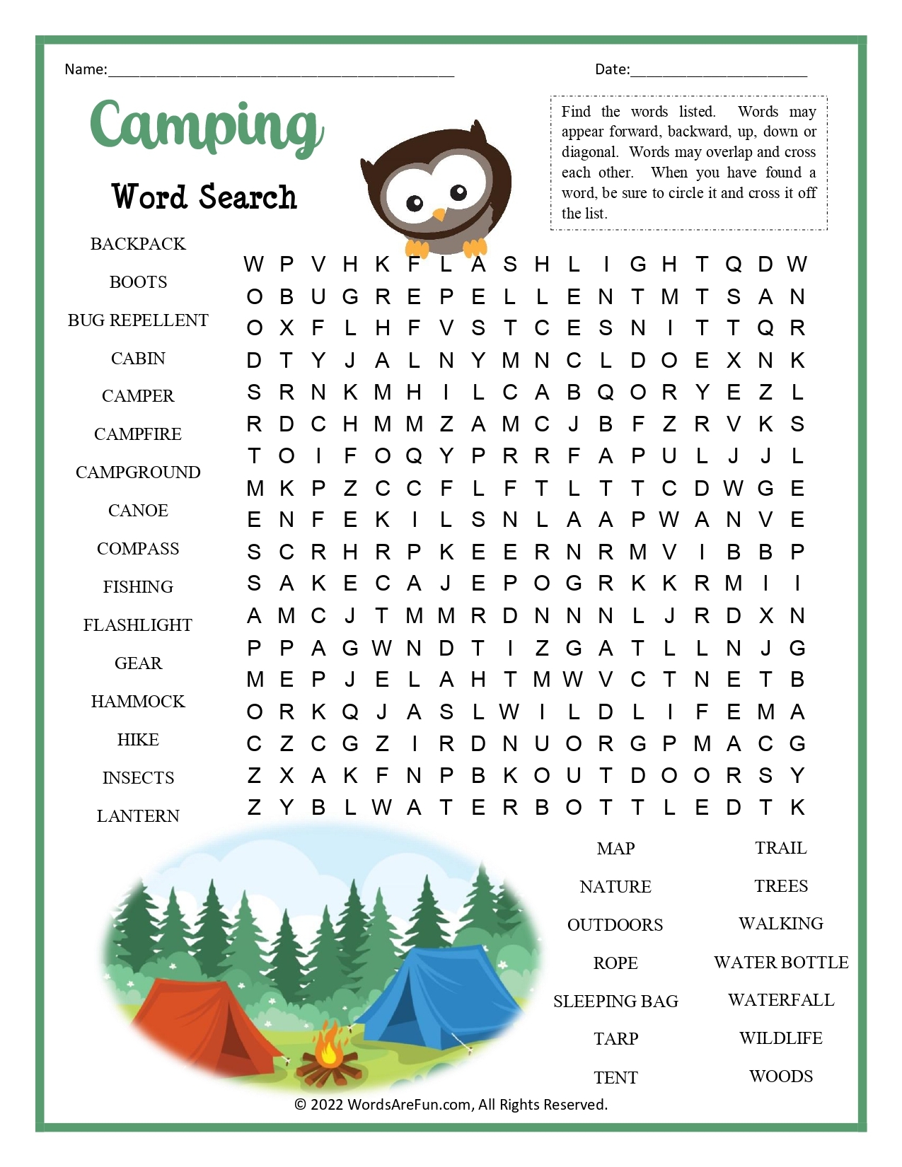 Summer Word Searches