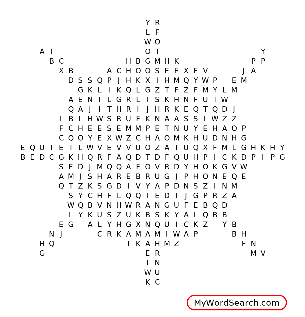 Sun Word Search