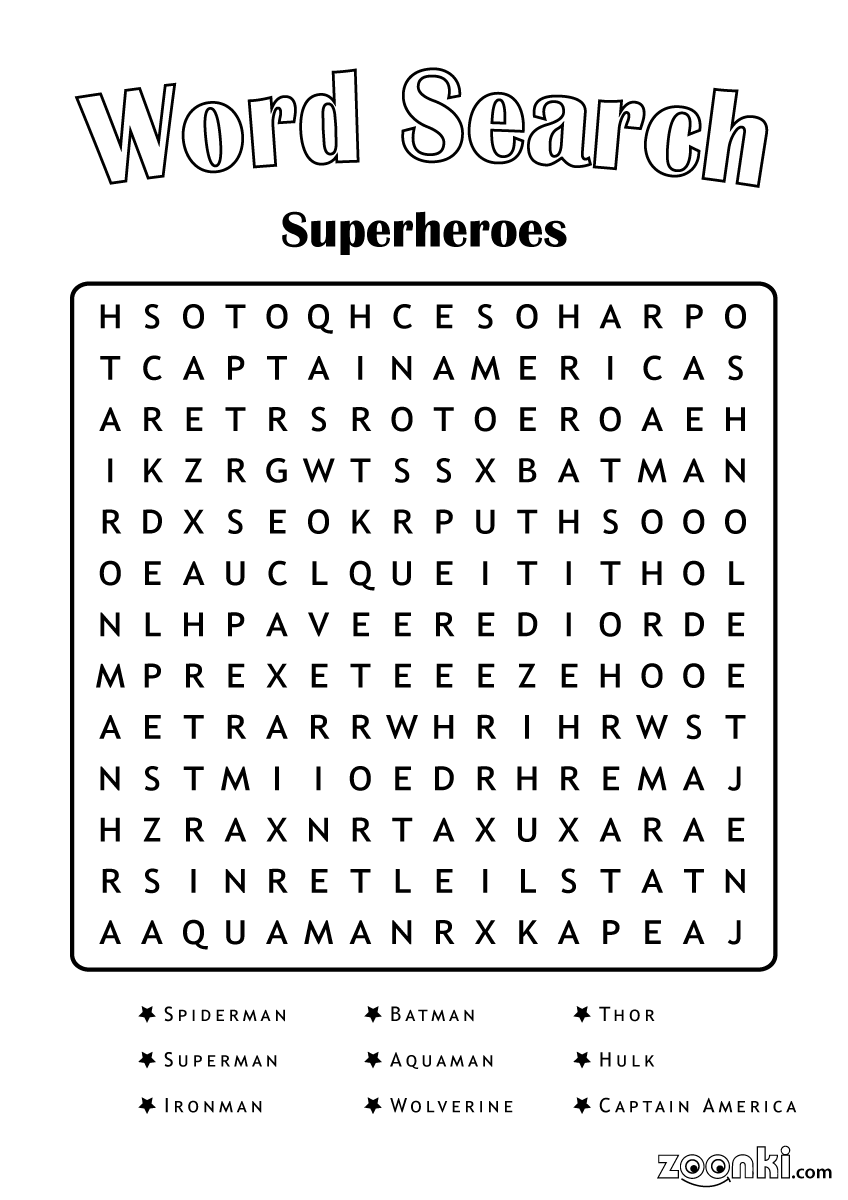 Superhero Word Clearance Search