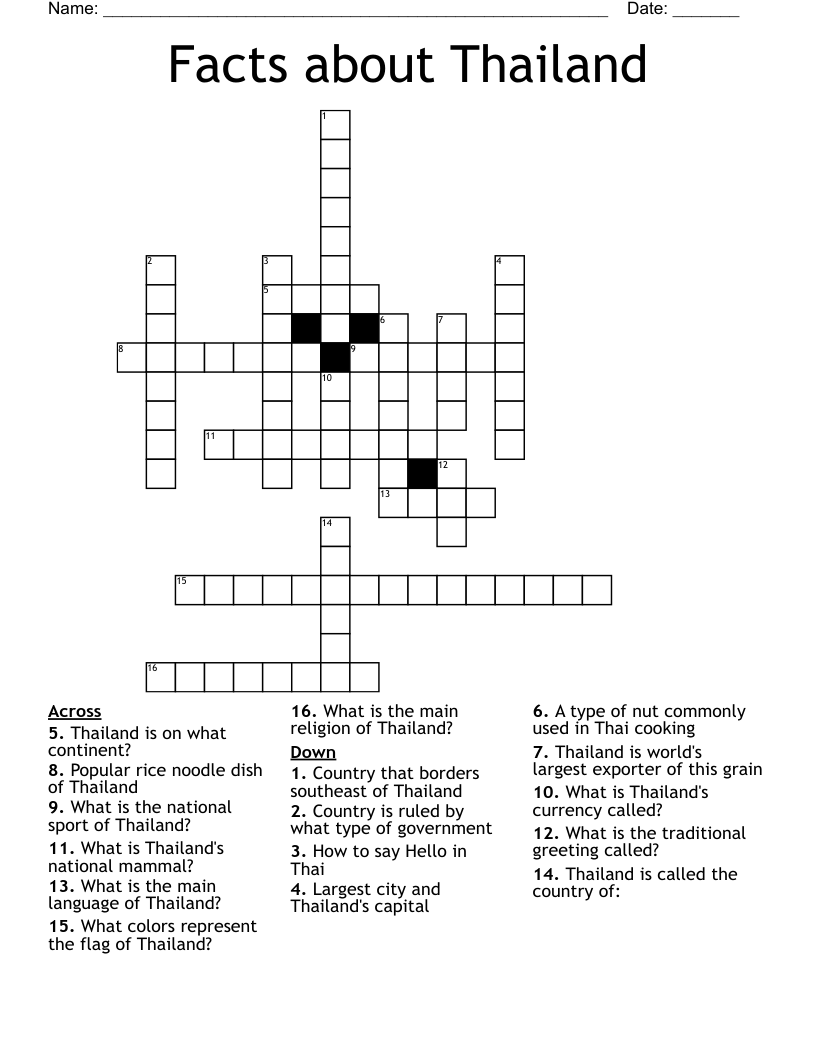 Thai Word Search Games Printable