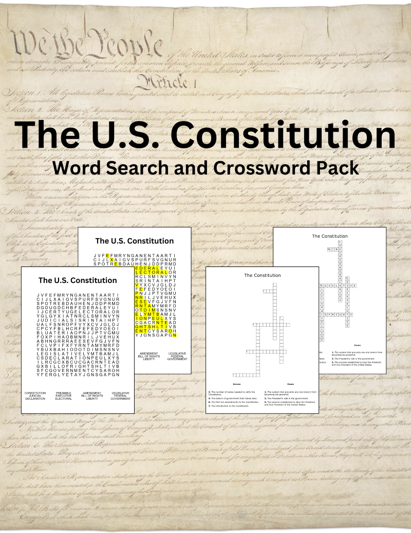 Printable Constitution Word Search