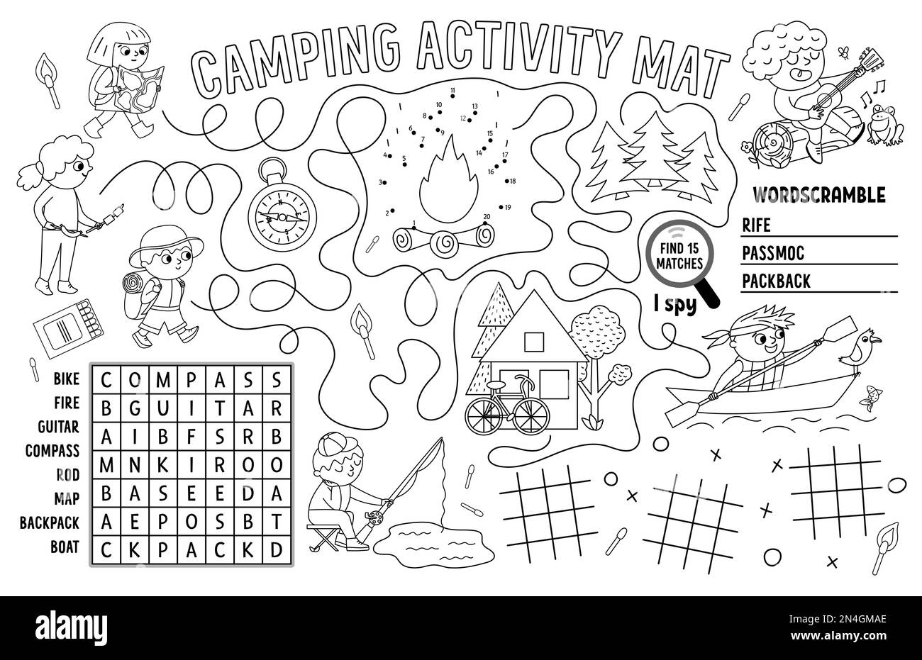 Summer Camp Word Search Printable