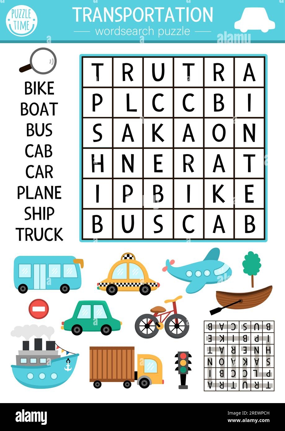 Printable Truck Word Search