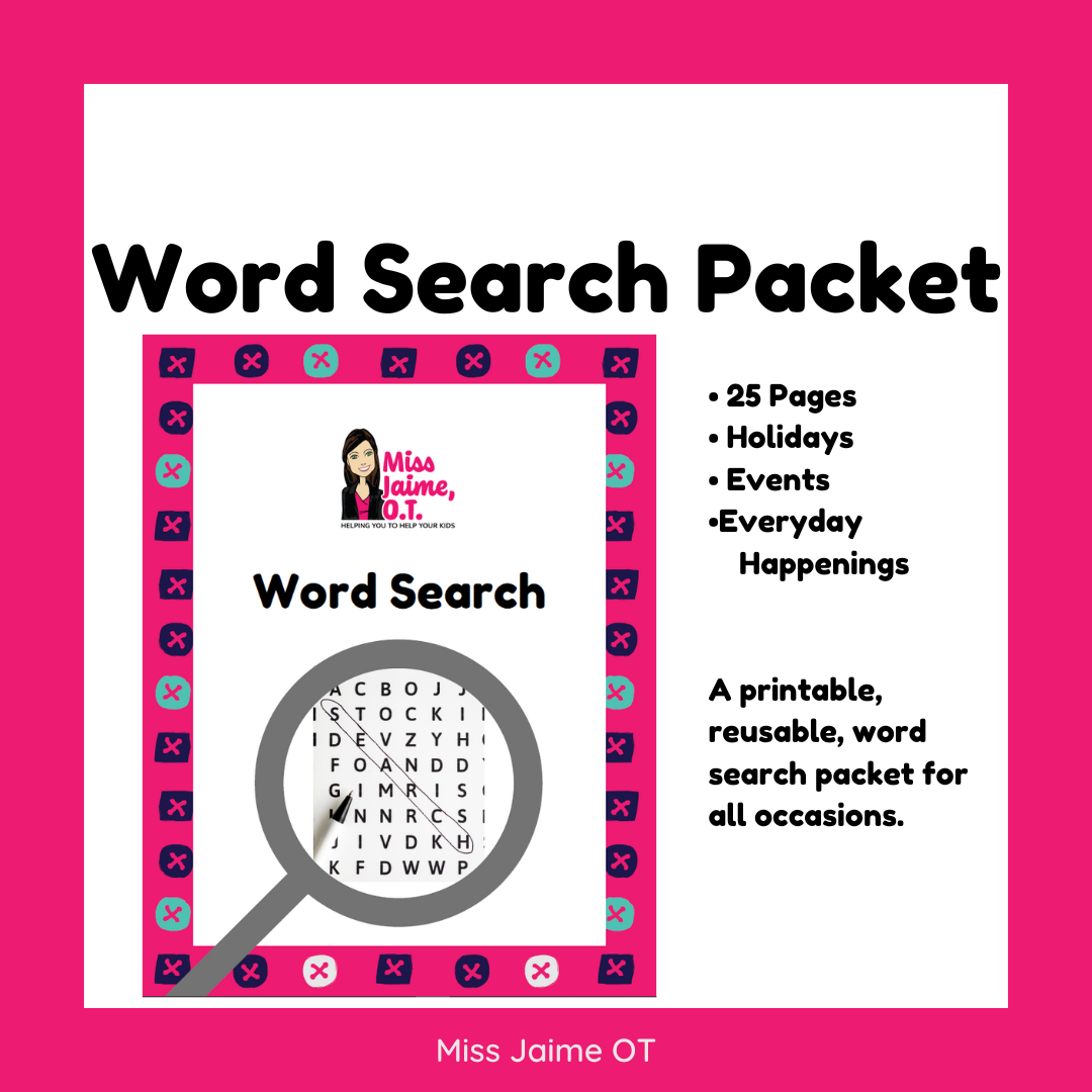 Word Searches Packets Printable