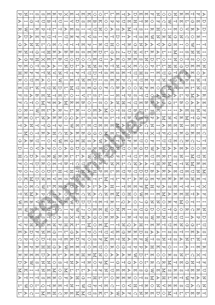 Printable Word Searches 100 Words